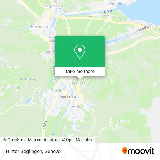 Hinter Beglingen map