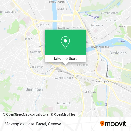 Mövenpick Hotel Basel map