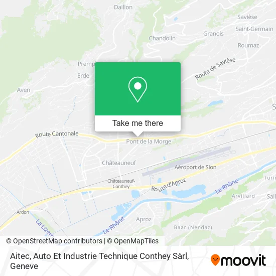 Aitec, Auto Et Industrie Technique Conthey Sàrl map