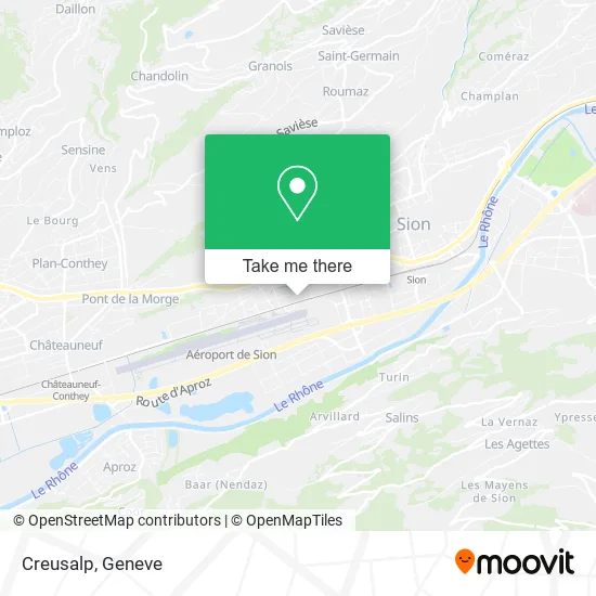 Creusalp map