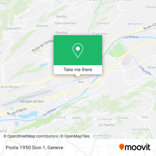 Poste 1950 Sion 1 map