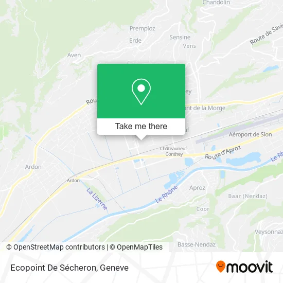 Ecopoint De Sécheron map