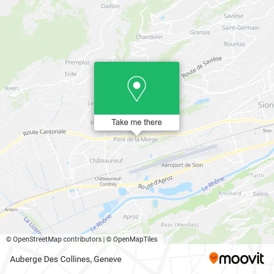 Auberge Des Collines map