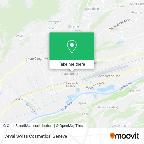 Arval Swiss Cosmetics map