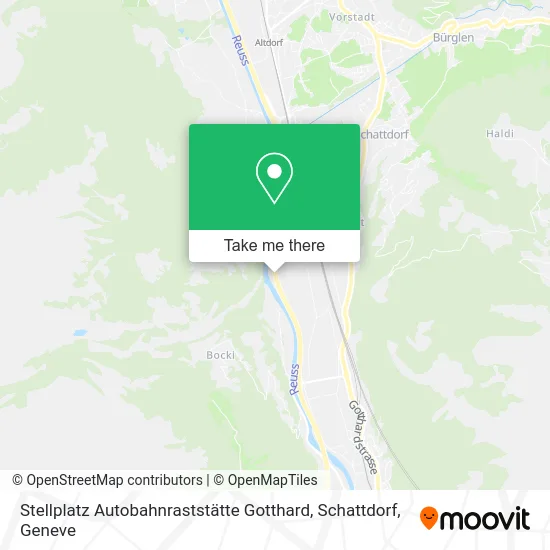 Stellplatz Autobahnraststätte Gotthard, Schattdorf map