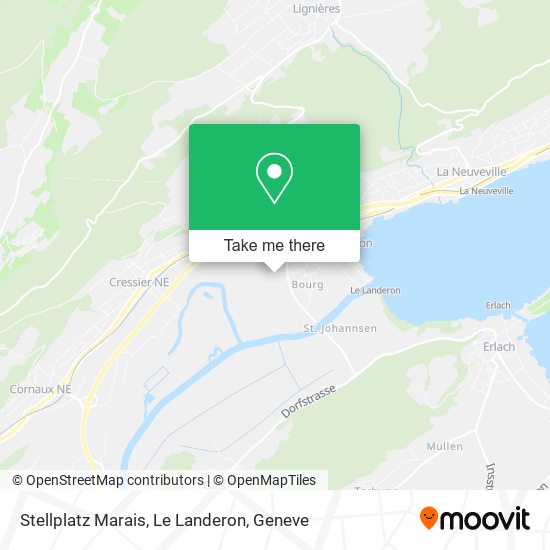 Stellplatz Marais, Le Landeron map