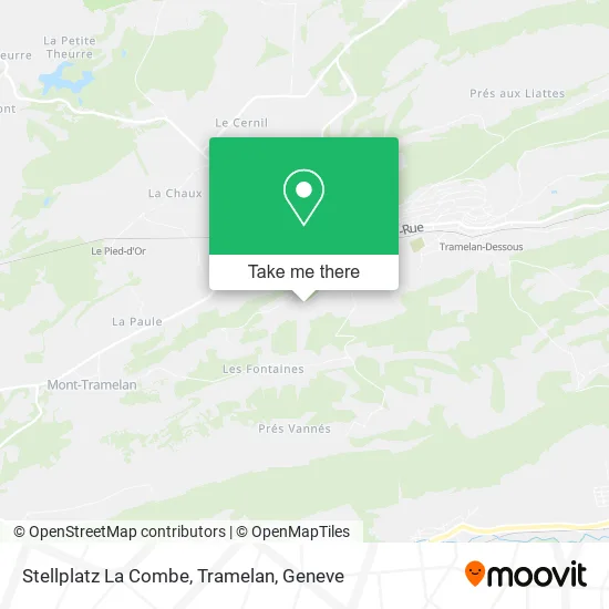 Stellplatz La Combe, Tramelan map