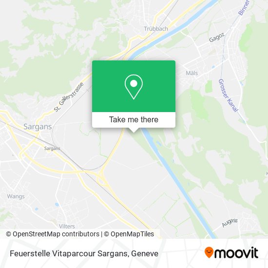 Feuerstelle Vitaparcour Sargans map