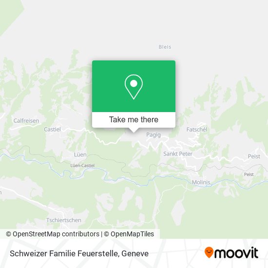 Schweizer Familie Feuerstelle map