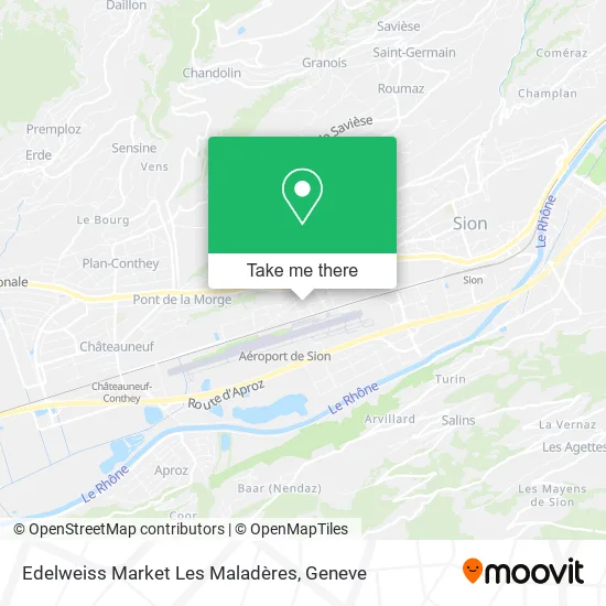 Edelweiss Market Les Maladères map