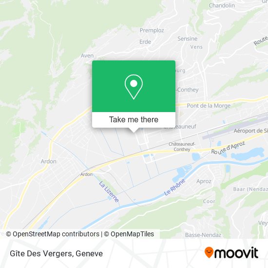 Gîte Des Vergers map