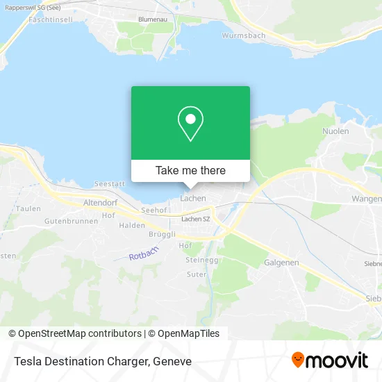 Tesla Destination Charger map