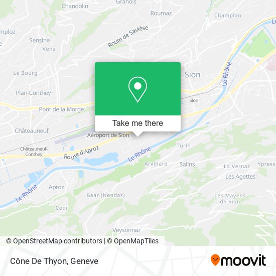 Cône De Thyon map