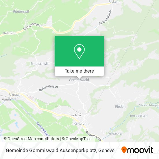 Gemeinde Gommiswald Aussenparkplatz Karte