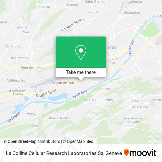 La Colline Cellular Research Laboratories Sa map