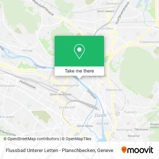 Flussbad Unterer Letten - Planschbecken map