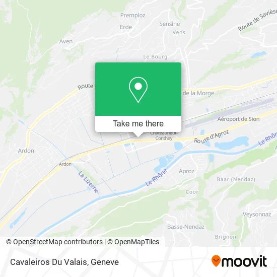 Cavaleiros Du Valais map