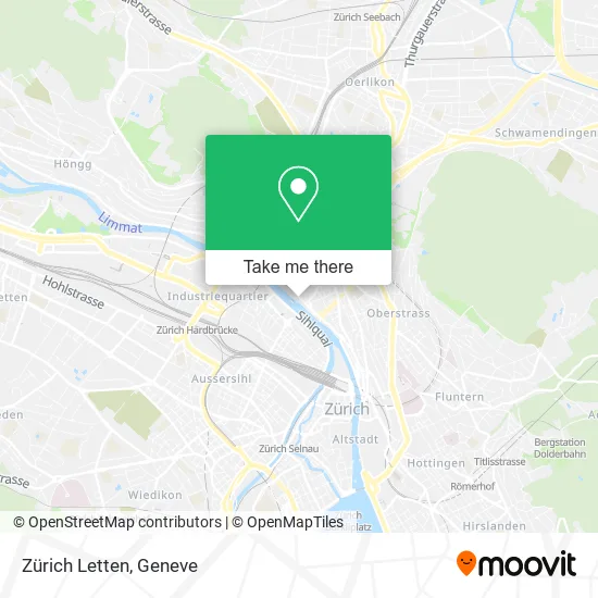 Zürich Letten map