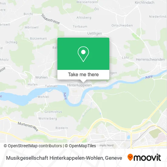Musikgesellschaft Hinterkappelen-Wohlen map