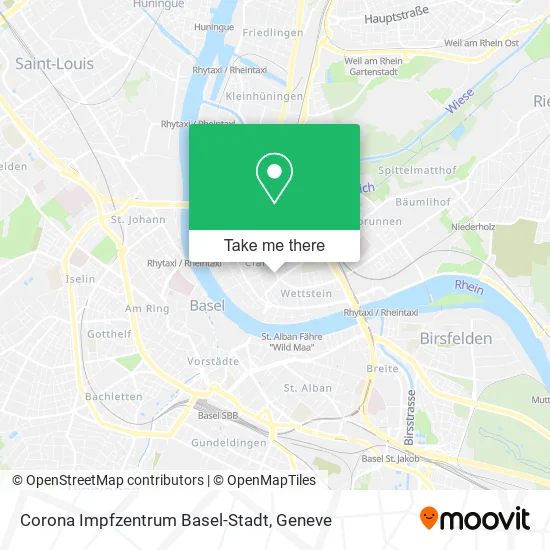 Corona Impfzentrum Basel-Stadt map