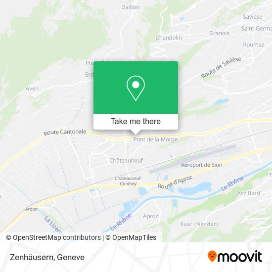 Zenhäusern map