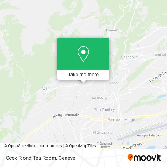 Scex-Riond Tea-Room map