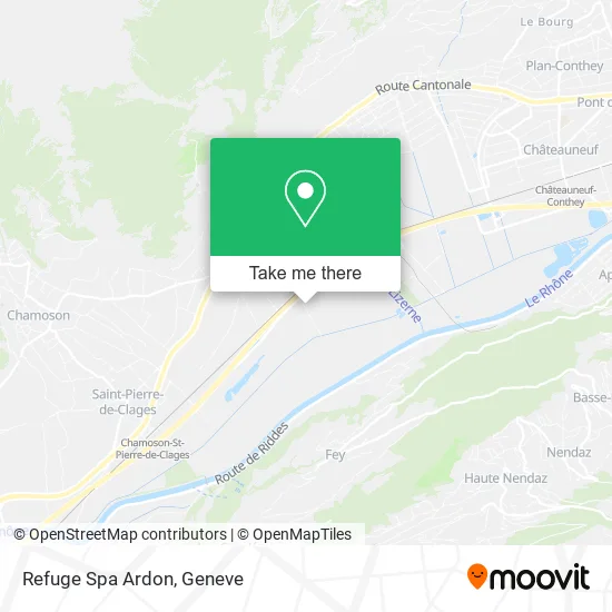 Refuge Spa Ardon map