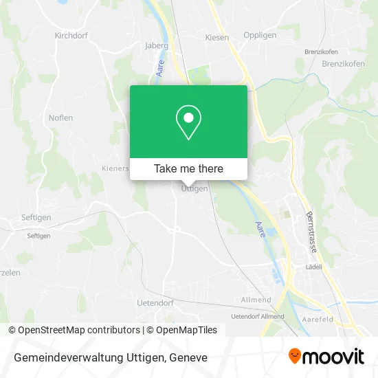 Gemeindeverwaltung Uttigen map