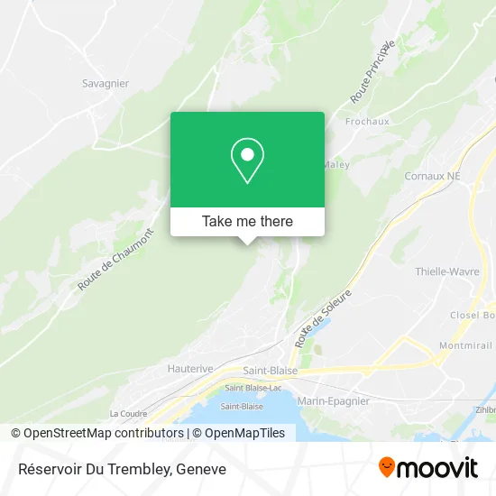 Réservoir Du Trembley map