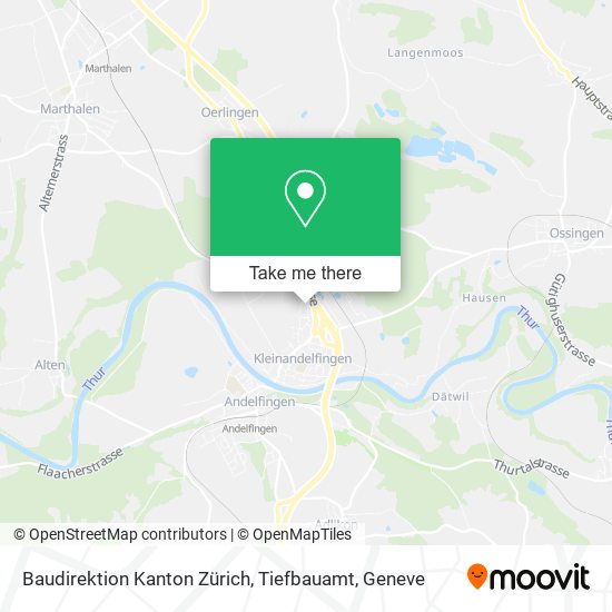 Baudirektion Kanton Zürich, Tiefbauamt map