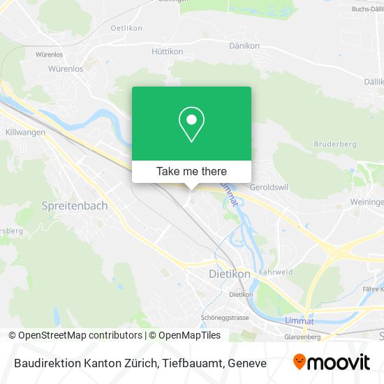 Baudirektion Kanton Zürich, Tiefbauamt map