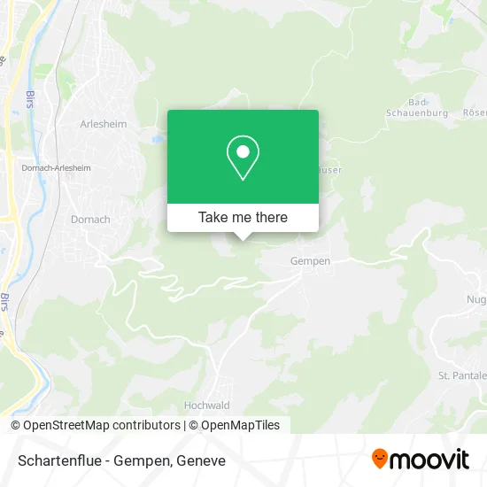 Schartenflue - Gempen map