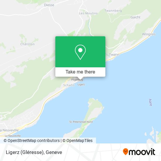 Ligerz (Gléresse) map