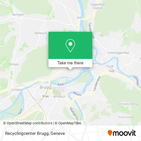 Recyclingcenter Brugg map