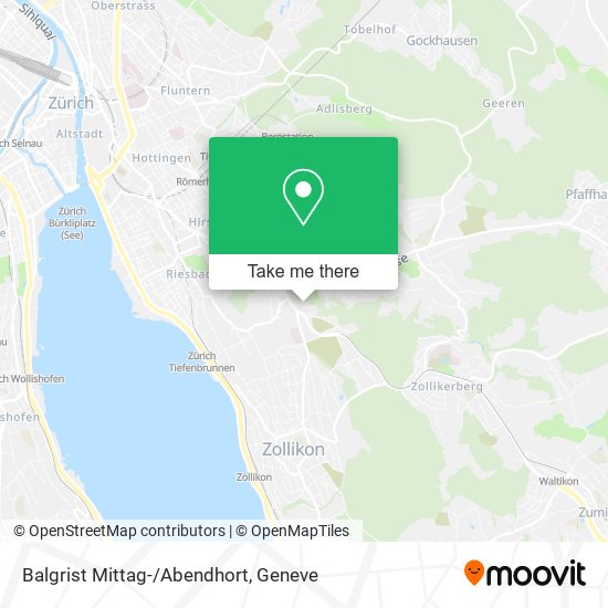 Balgrist Mittag-/Abendhort map