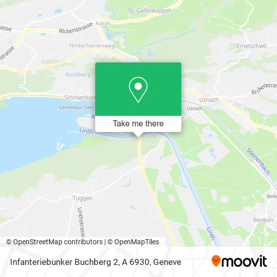 Infanteriebunker Buchberg 2, A 6930 map