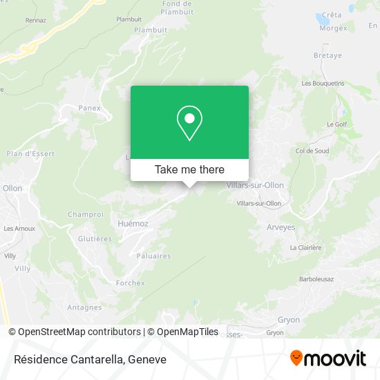 Résidence Cantarella map