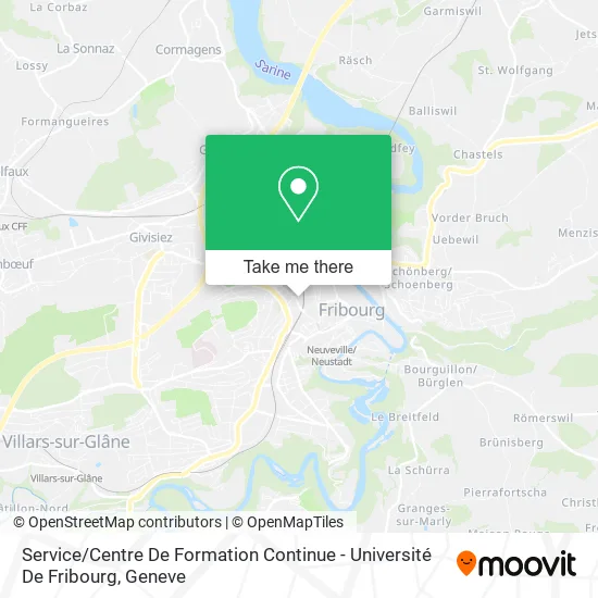 Service / Centre De Formation Continue - Université De Fribourg map
