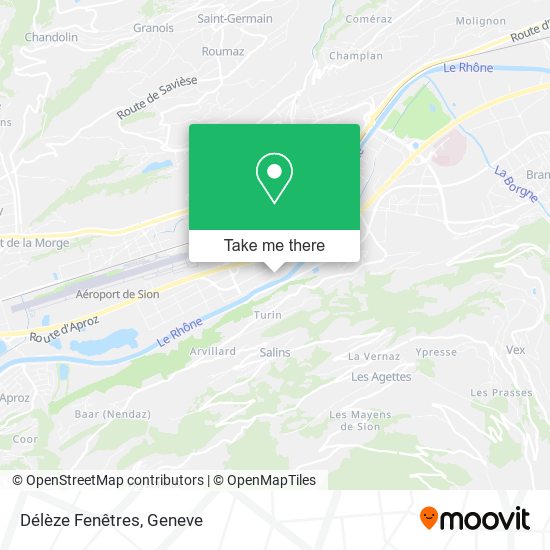 Délèze Fenêtres map