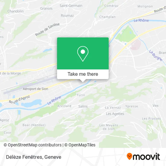 Délèze Fenêtres map