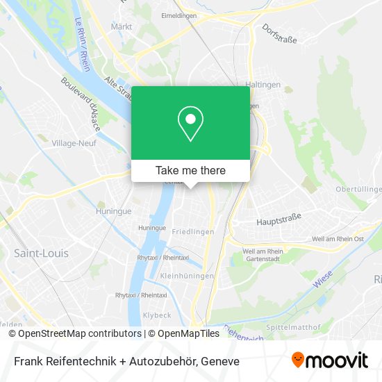 Frank Reifentechnik + Autozubehör map