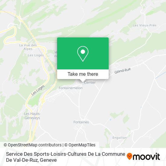 Service Des Sports-Loisirs-Cultures De La Commune De Val-De-Ruz map