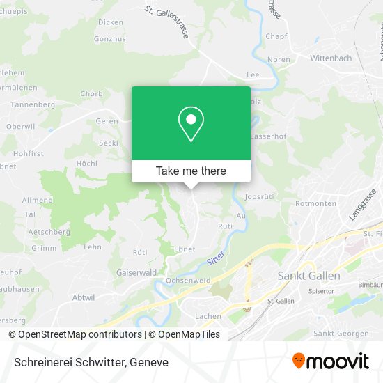Schreinerei Schwitter map