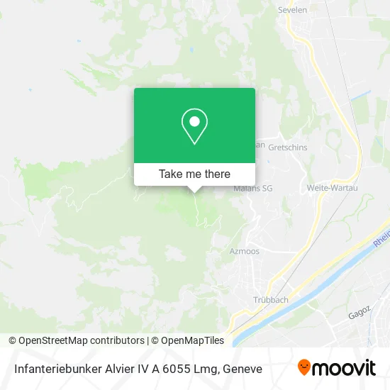 Infanteriebunker Alvier IV A 6055 Lmg map