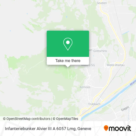 Infanteriebunker Alvier III A 6057 Lmg plan