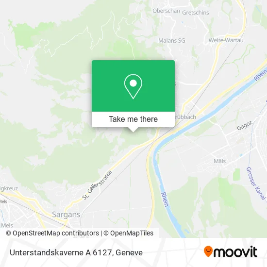 Unterstandskaverne A 6127 map