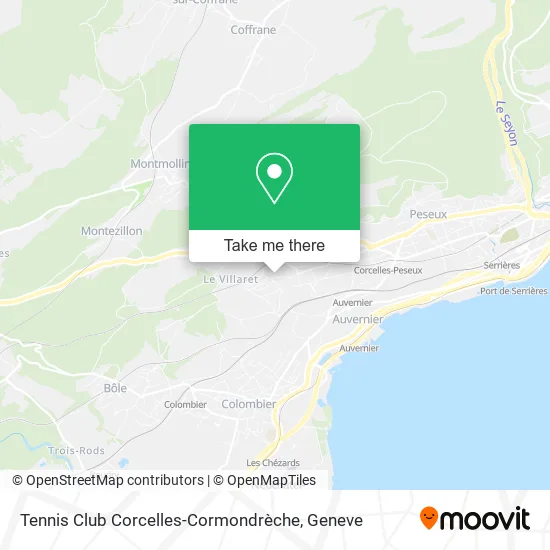 Tennis Club Corcelles-Cormondrèche map