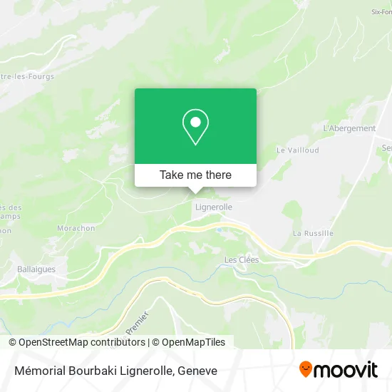 Mémorial Bourbaki Lignerolle map