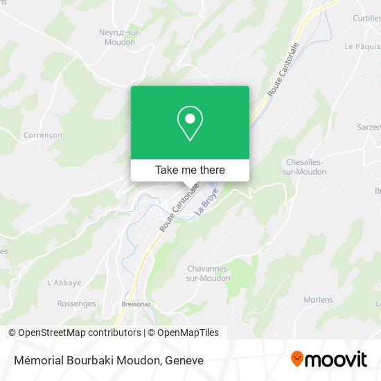 Mémorial Bourbaki Moudon map