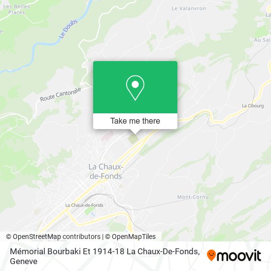 Mémorial Bourbaki Et 1914-18 La Chaux-De-Fonds map